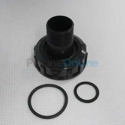 Raccord sortie droite noire 1"1/2 pour vanne Astral (4404120075)