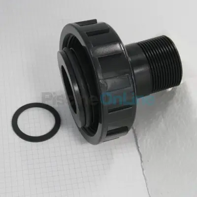 Raccord sortie droite noire 1"1/2 pour vanne Astral (4404120075)