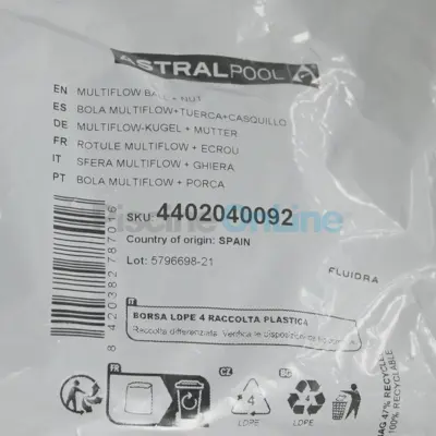 Enjoliveur refoulement Astral Multiflow + rotule + siège - couleur GRIS ANTHRACITE (4402040092)