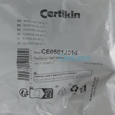 Turbine pour pompe 3/4 cv HGS / SWIMFLOW monophasé CERTIKIN/SNTE (CE05012016)