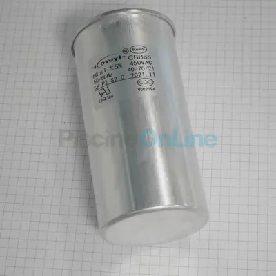 Condensateur 60µf compresseur 450V pour pompes à chaleur Caliente, Bering 8,5/13,5 kW Mono, EVO Top 9 kW Mono, PAC FSP 08, 11, PAC FSN 08, 11, EASYPOOL HPG (ZX111300018)