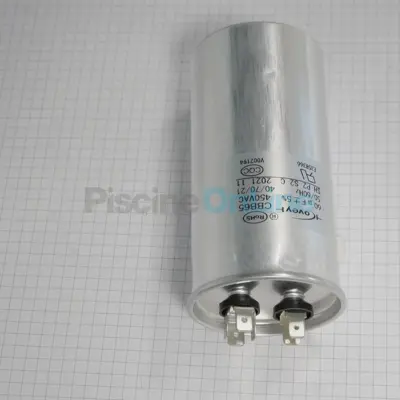 Condensateur 60µf compresseur 450V pour pompes à chaleur Caliente, Bering 8,5/13,5 kW Mono, EVO Top 9 kW Mono, PAC FSP 08, 11, PAC FSN 08, 11, EASYPOOL HPG (ZX111300018)