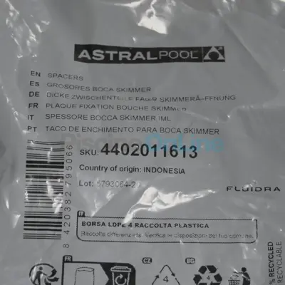 Jeu de plaques de fixation + vis pour bouche de skimmer (4402011613)