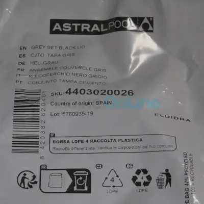 Couvercle + joint pour boite de connexion Astral Standard + (coloris gris) (4403020026)