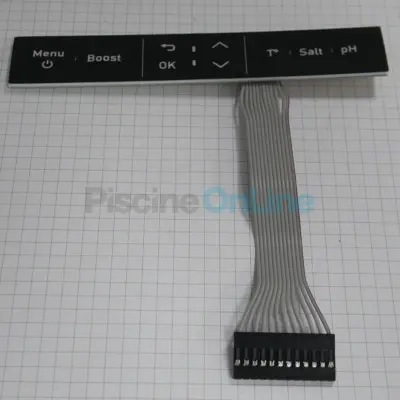 Clavier 9 Touches noir (pH/T°/sel) pour régulateur / électrolyseur (INTE002125-RL9005)