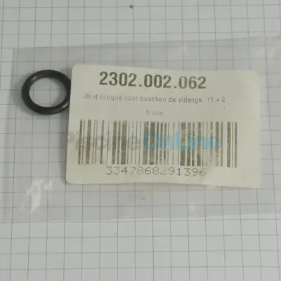 Joint torique pour bouchon de vidange. 11 x 2.5 mm (2302.002.062)