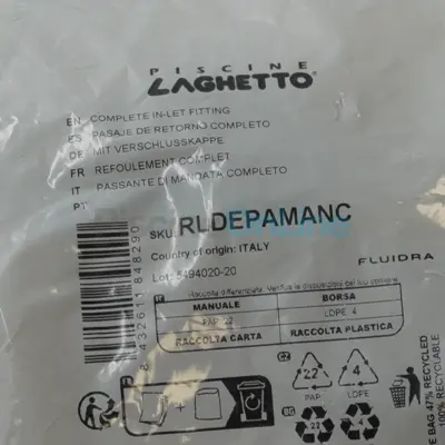 Kit de sortie coudée refoulement piscines Laghetto (RLDEPAMANC)