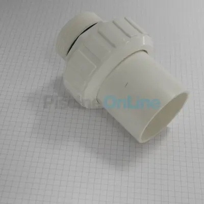 Raccord union set 1.5" (3 pièces) avec joint pour filtres / vanne EMAUX MPV07 (Blanc) (E89280102W)