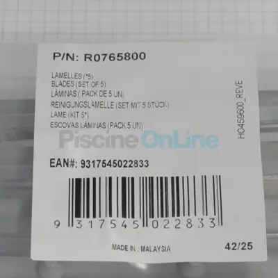 Lamelles (x5) pour robots Tornax (ZODIAC) (R0765800)