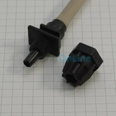 Tube péristaltique santoprène pour pompes Microdos - avec raccords écrou diamètre Ø7 mm L 155 mm (RR.005.001)
