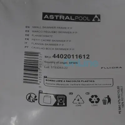 Kit bride + enjoliveur + vis pour Skimmers ASTRAL à petite meurtrière (4402011612)