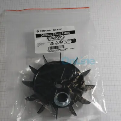 Hélice ventilateur 0.37KW à 0.75KW diam. 15 mm/130 mm pour Moteur Pentek - pompes (R102P3310)