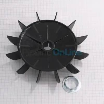 Hélice ventilateur 0.37KW à 0.75KW diam. 15 mm/130 mm pour Moteur Pentek - pompes (R102P3310)