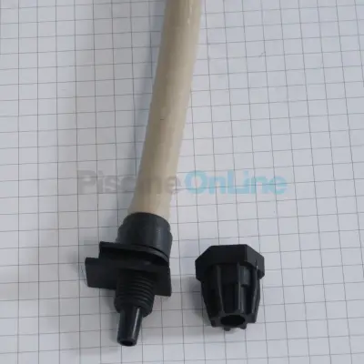 Tube santoprène L 180mm. diamètre Ø10mm avec raccords pour pompes doseuses Microdos (RR.005.003)