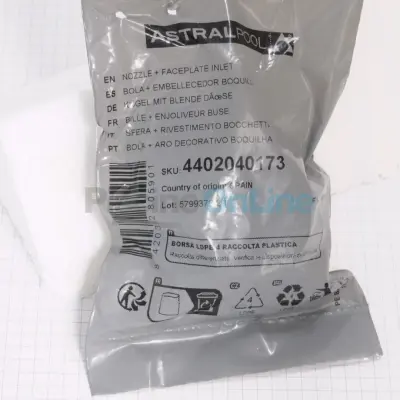 Enjoliveur + rotule pour buse de refoulement Astral - piscine béton (4402040173)