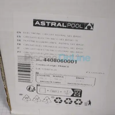 Carte avec afficheur pour Électrolyseurs Energy SEL - Astral Sel Basic - Astral Sel Clear E3/E4 (4408060001)