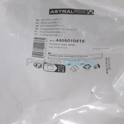 Plateau d'assemblage + joint + écrous pour pompes de 0.75 à 1.25 CV moteur C71 - entraxe 86mm - SENA ASTRAL ALASKA B.M.I B.MN.G (4405010419)