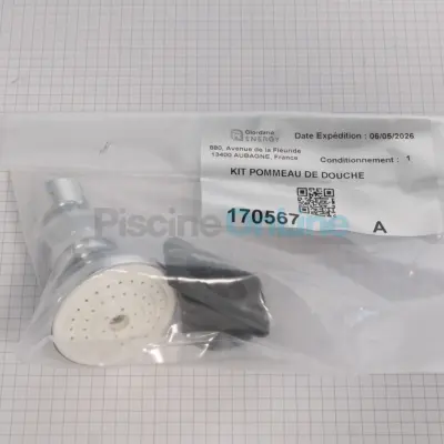 Pomme de douche Giordano + passe tube + joints (170567A)