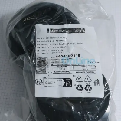Raccords union + Ecrou + Joint pour Filtre à sable Cantabric - 2 1/2'' à Visser (kit de 2) (4404180115)