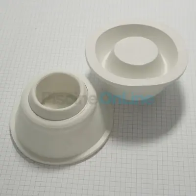 Tampons Articulés (x2) pour échelle inclinée Ø43 ou échelle droite Ø60 sans rotule - blanc (4401010501)