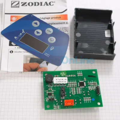Carte écran afficheur A2 version FV4.2 + lexan + capot pour pompes à chaleur Zodiac PI, Power et Z200 Defrost (R09836)