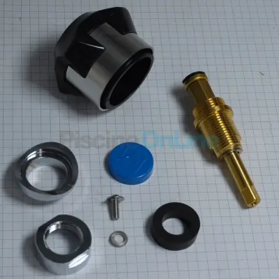 Robinet eau froide (ABS + laiton + inox) pour douche Astral 1 pommeau et 2 robinets - avec adaptateur (4401040610)
