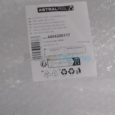 Anneau de fermeture ABS pour cuve filtre Bilbao/Ronda pro Diamètre 600 (4404200117)