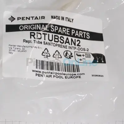 Tube péristaltique 6x10mm INTP-DOS-2 pour Pentair Intellipool (RDTUBSAN2)