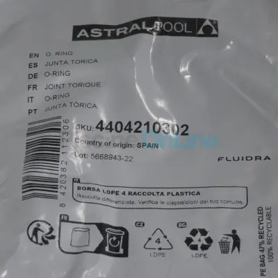 Joint torique pour Filtre à cartouche Astral TERRA (4404210302)