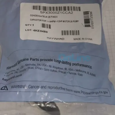 Condensateur pour pompe Hayward MaxFlo HW 1,5 CV monophasé (SPX3000Z1CCA2)