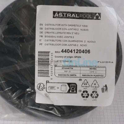 Boisseau pour vanne 2'' 5Pos. h 135 mm + joint étoile non collé (nouveau modèle) (4404120406)