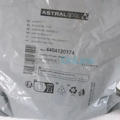 Liaison supérieure droite 2" pour vanne Astral (4404120174)