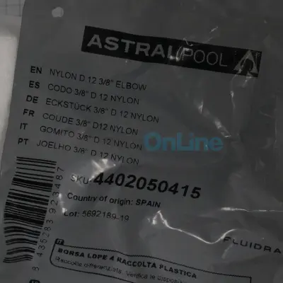 Coude 3/8" di2 nylon pour nages à contre courant (Astral) (4402050415)