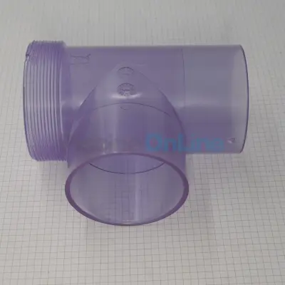 Vase T nu PVC transparent pour électrolyseur Astral Sel / JD Sel (Desjoyaux) (100805)