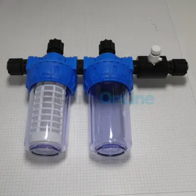 Porte-sondes Microdos Pro-H2CR complet avec 2 vases filtrants, raccords et robinet pour panneau de régulation (11.100.425)