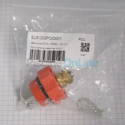 Electrode de mise à la terre (pool terre) L=30mm pour Electrolyseurs JUSTSALT (ELEC02POO001-PDC)