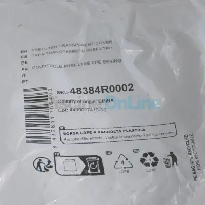 Couvercle de préfiltre pour pompe Bering 0.50 à 1 CV (48384R0002)