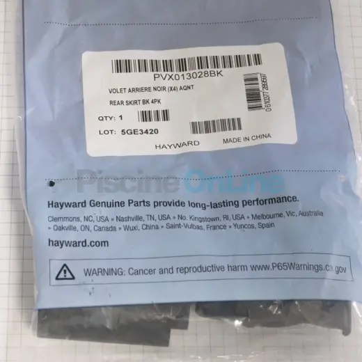 Volets arrières (x4) noirs pour robot Aquanaut (PVX013028BK)