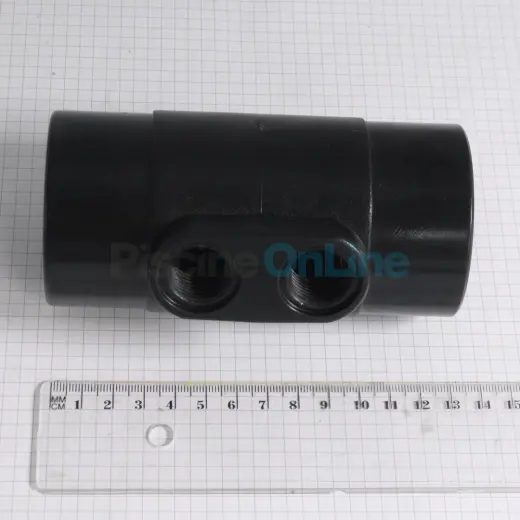 Porte-sondes 1/2" pour 2 sondes + détecteur de débit pour Electrolyseur/traitement UV Aquarite (ACS3J)