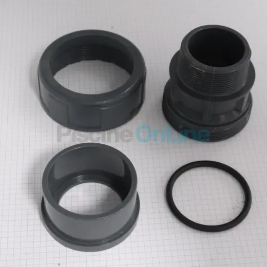 Raccord union Ø63 PVC pression PN16 Femelle à coller Ø63mm x Mâle à visser (52381827)