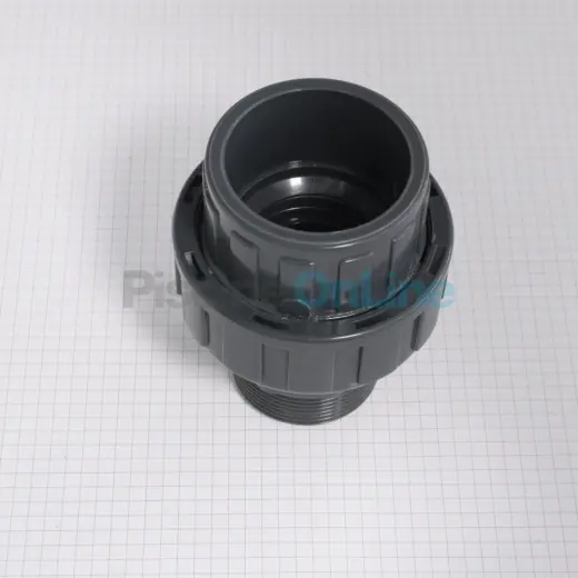 Raccord union Ø50 x 1-1/2  F à coller / Mâle à visser 3 pièces (PV51450)