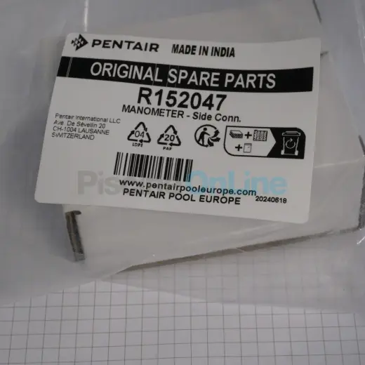 Manomètre 1/4' Filetage NPT VANNE TRITON Sup./TAG/AZUR - H-19-0058 (R152047)