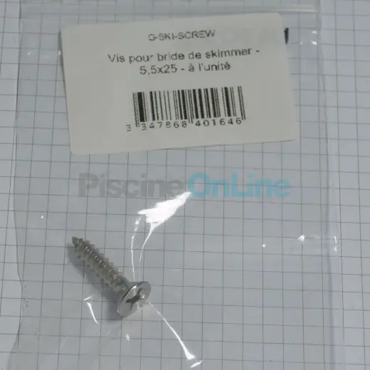 Vis pour bride de skimmer - 5.5x25 - à l'unité (Pentair) (G-SKI-SCREW)