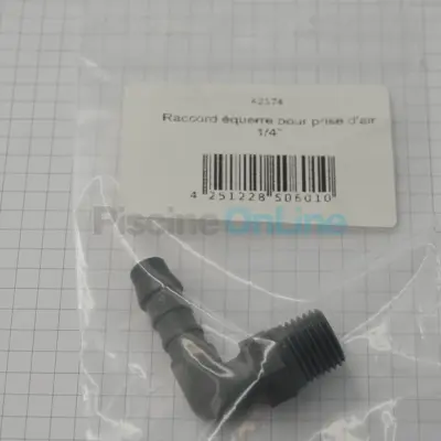 Raccord équerre pour prise d'air 1/4" - nage contre courant (42374)