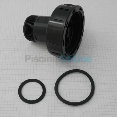Liaison Droite + écrou + joints pour vanne noire NM 1'1/2 et Filtre à sable Century (4404120202)
