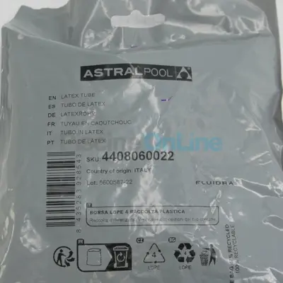 Tube latex (+raccords) pour pompe doseuse/électrolyseur (4408060022)