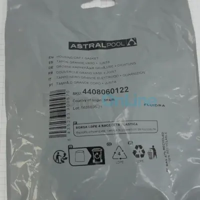 Bouchon d'hivernage pour grand vase + joint 68x88x3 - Electrolyseur (100197+100177) (4408060122)