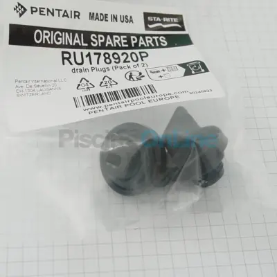 Bouchons de vidange + joint pour pompe STA-RITE 5JWP/5P2R/S5P2R/5P4R/SW5P4R (par 2) (RU178920P)