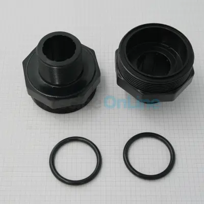 Ensemble 2 traversées de paroi + joint Ø 1"1/2 pour filtres à sable Balear, Toledo, Artik diamètres 400 à 640 (RRFI0005.10R)