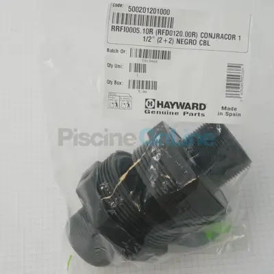 Ensemble 2 traversées de paroi + joint Ø 1"1/2 pour filtres à sable Balear, Toledo, Artik diamètres 400 à 640 (RRFI0005.10R)